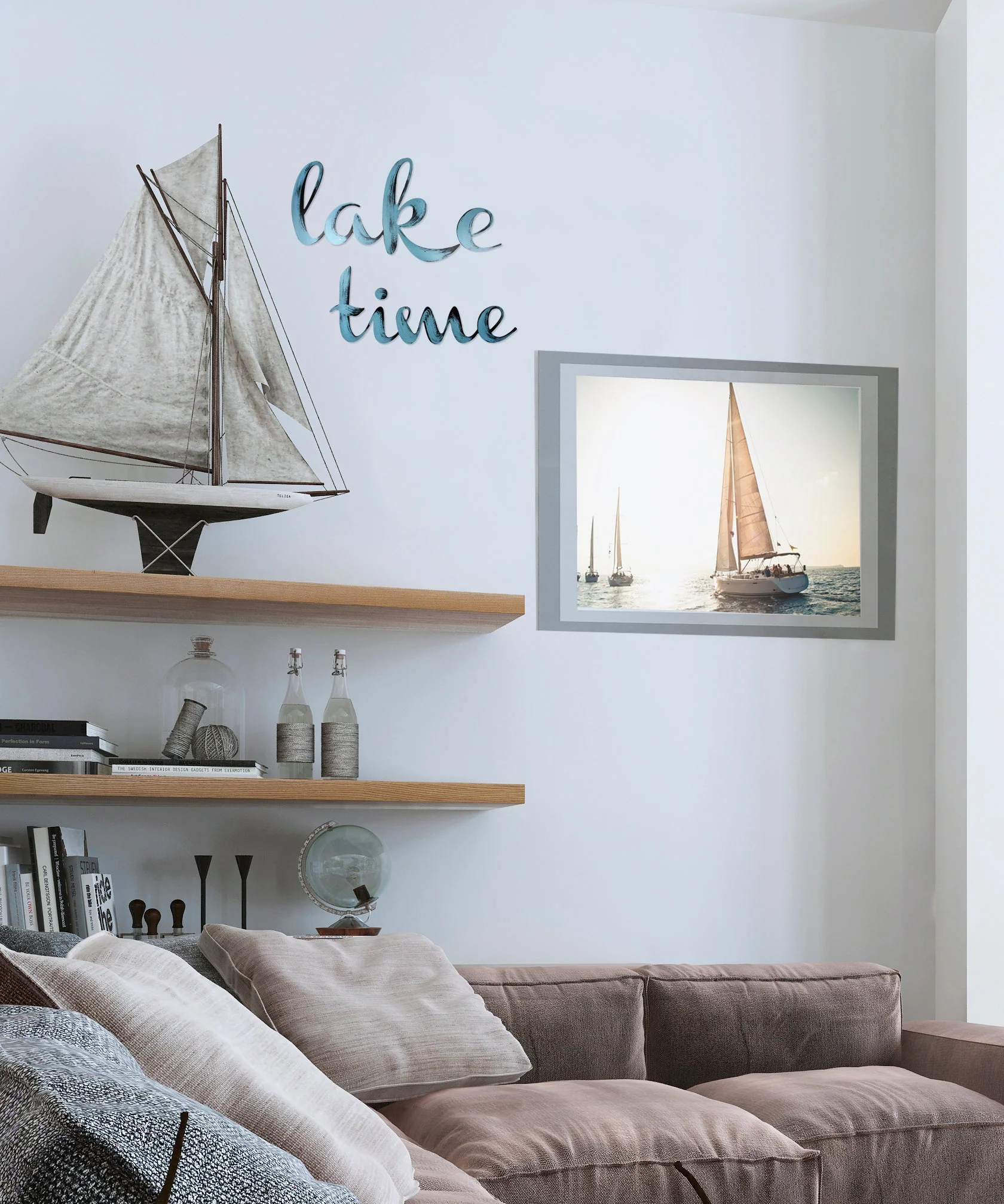 lake time Hand Painted Wall Decor