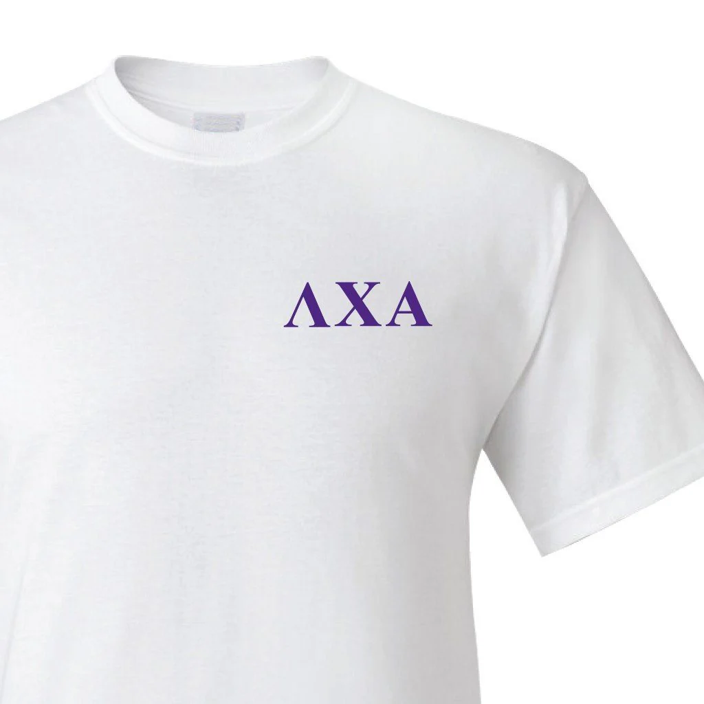 Lambda Chi Alpha Greek Letters with Coat of Arms T-Shirt - Image 2