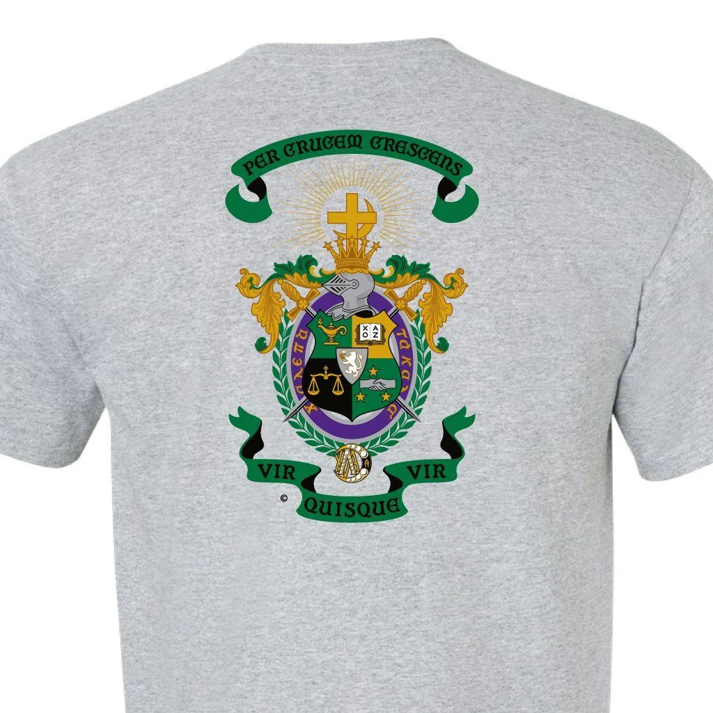 Lambda Chi Alpha Greek Letters with Coat of Arms T-Shirt - Image 6