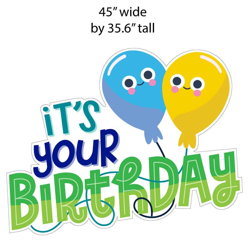Large Happy Birthday 'Enjoy Your Day' Accessory Yard Card Signs - Image 3