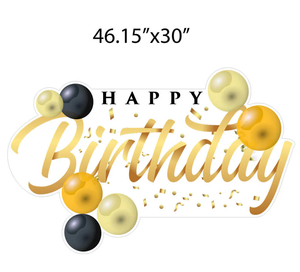 Large Happy Birthday Yard Greeting Signs 4 pc set - Image 2