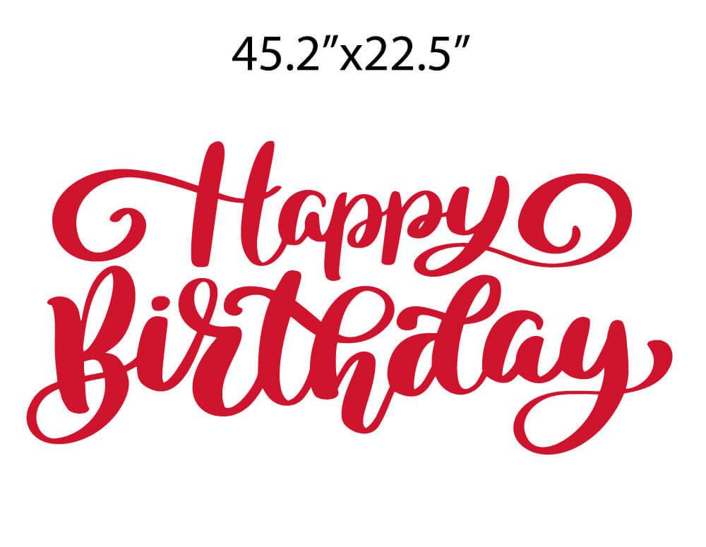 Large Happy Birthday Yard Greeting Signs 4 pc set - Image 3