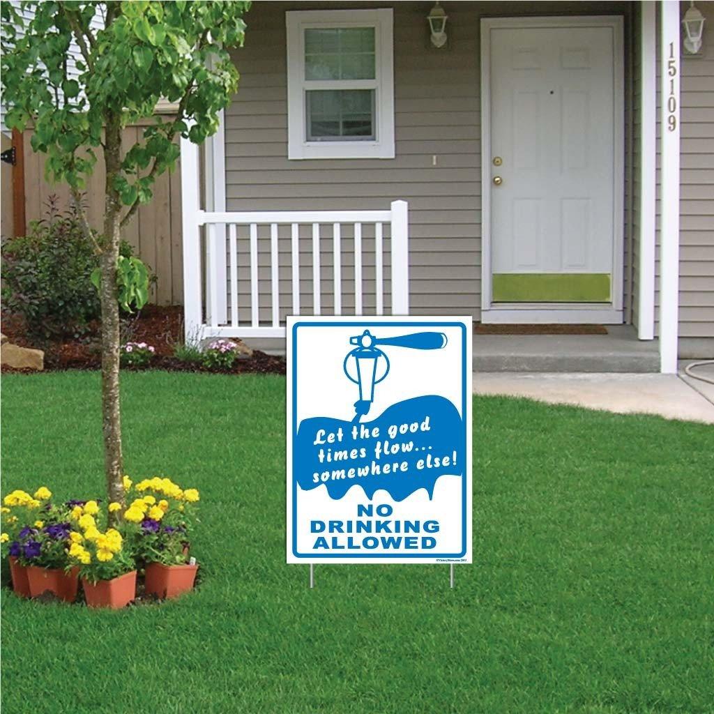 Let The Good Times Flow Somewhere Else, No Drinking Allowed Sign or Sticker - Image 3