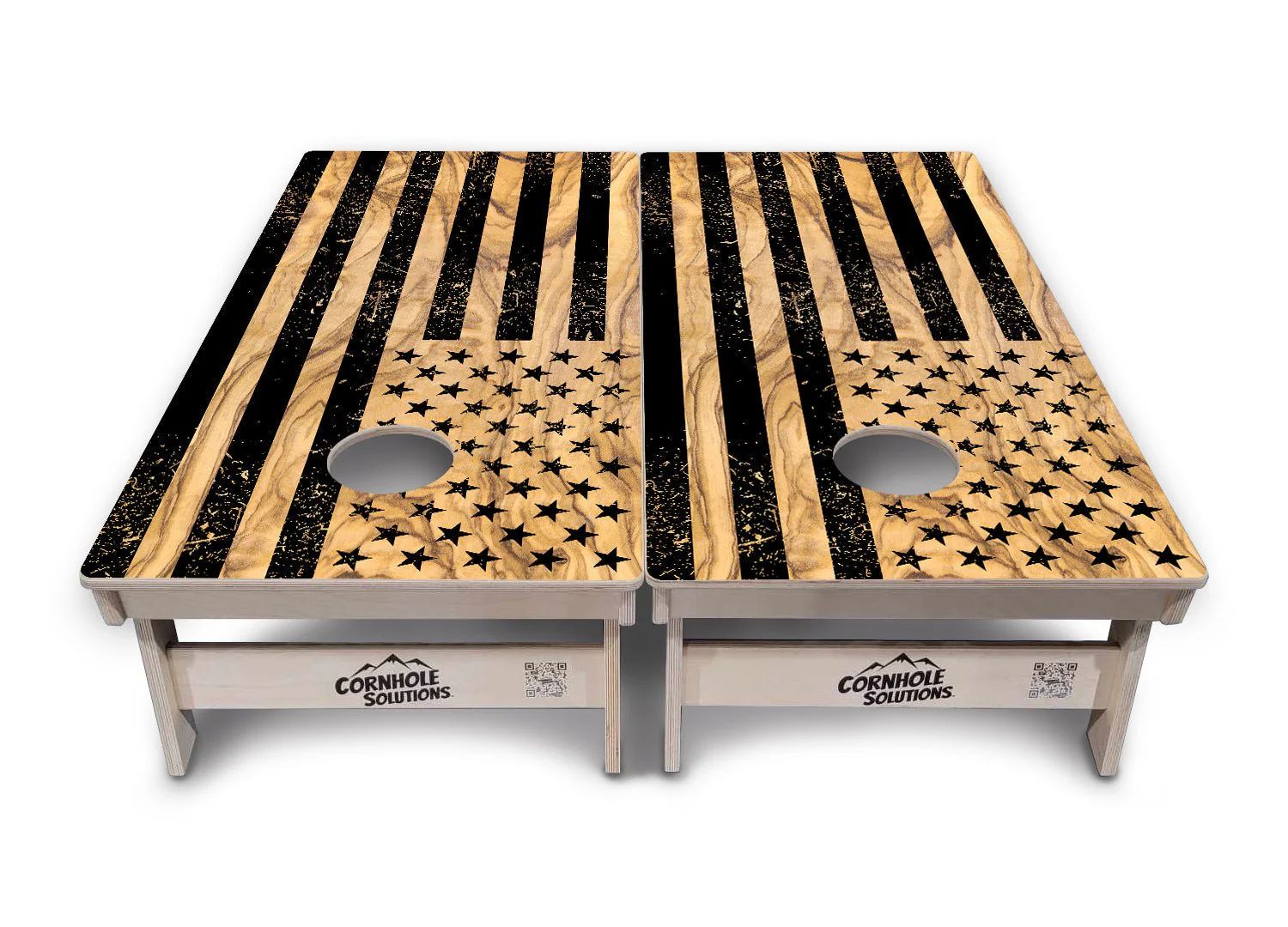 Light Wood Flag Cornhole Boards - Professional Tournament Series - Image 5