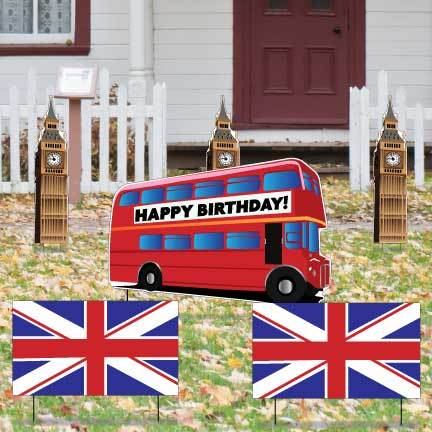 Happy Birthday London Birthday Yard Decoration 6 piece set