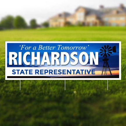 12"x36" Long-Name Political Yard Signs with 3 EZ stakes per sign - Image 5