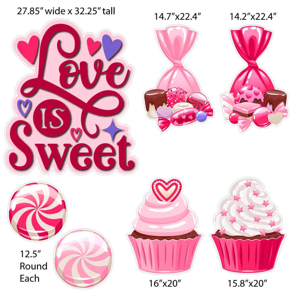 Love is Sweet Valentine's Day Yard Decoration | 13 pc Set - Image 4