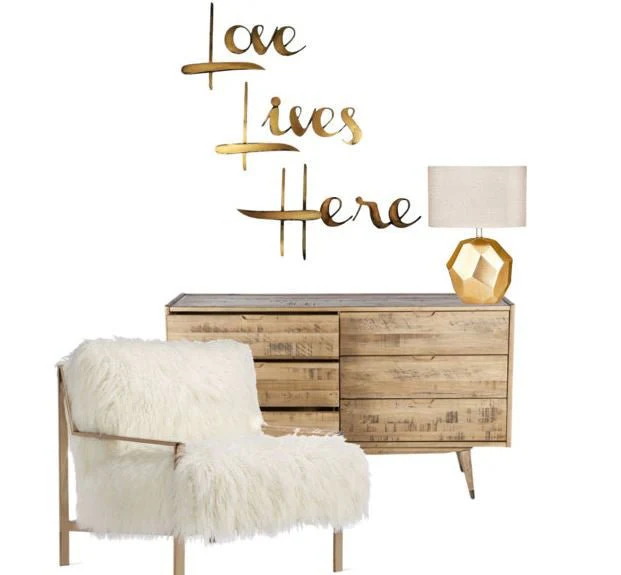 Love Lives Here Hand Painted Wall Decor