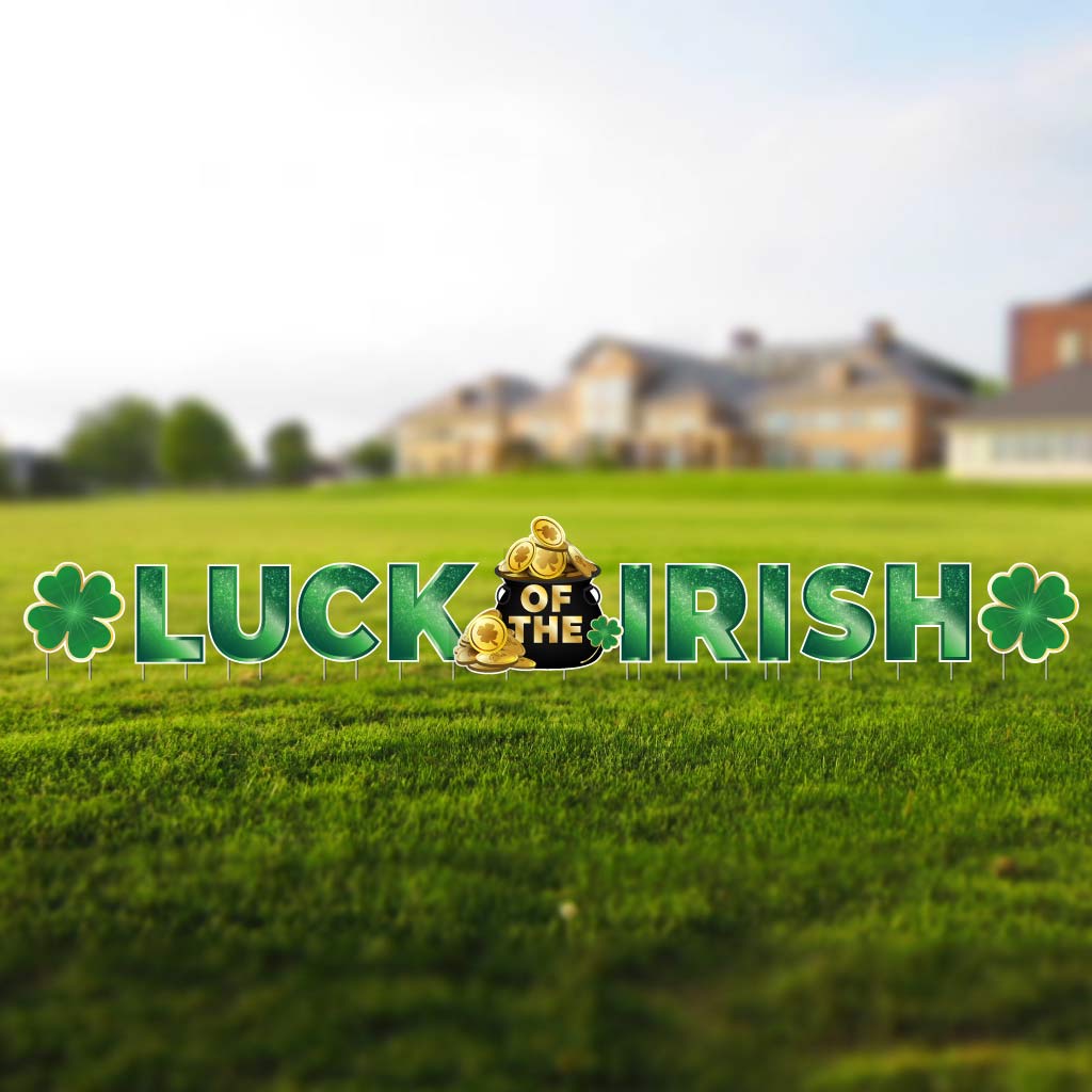 Luck of the Irish St. Patrick's Day Yard Sign Letters | 12 pc set - Image 2