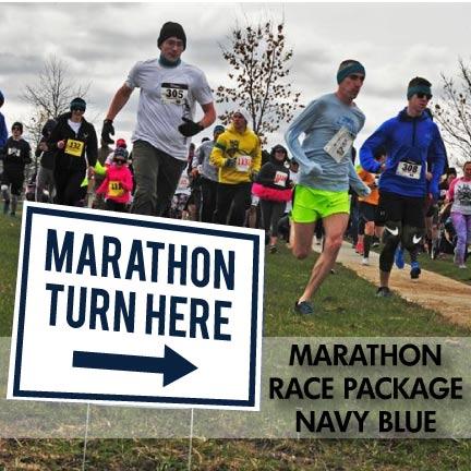 Navy Blue Marathon Race Yard Sign Package