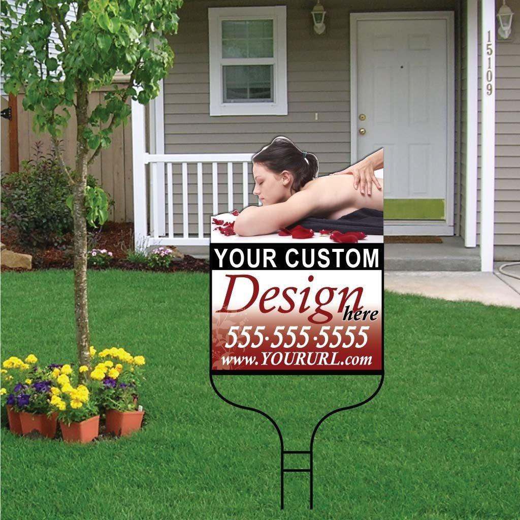 Massage Therapy Shaped Over-the-top Yard Sign | Includes F11 Frame - Image 5
