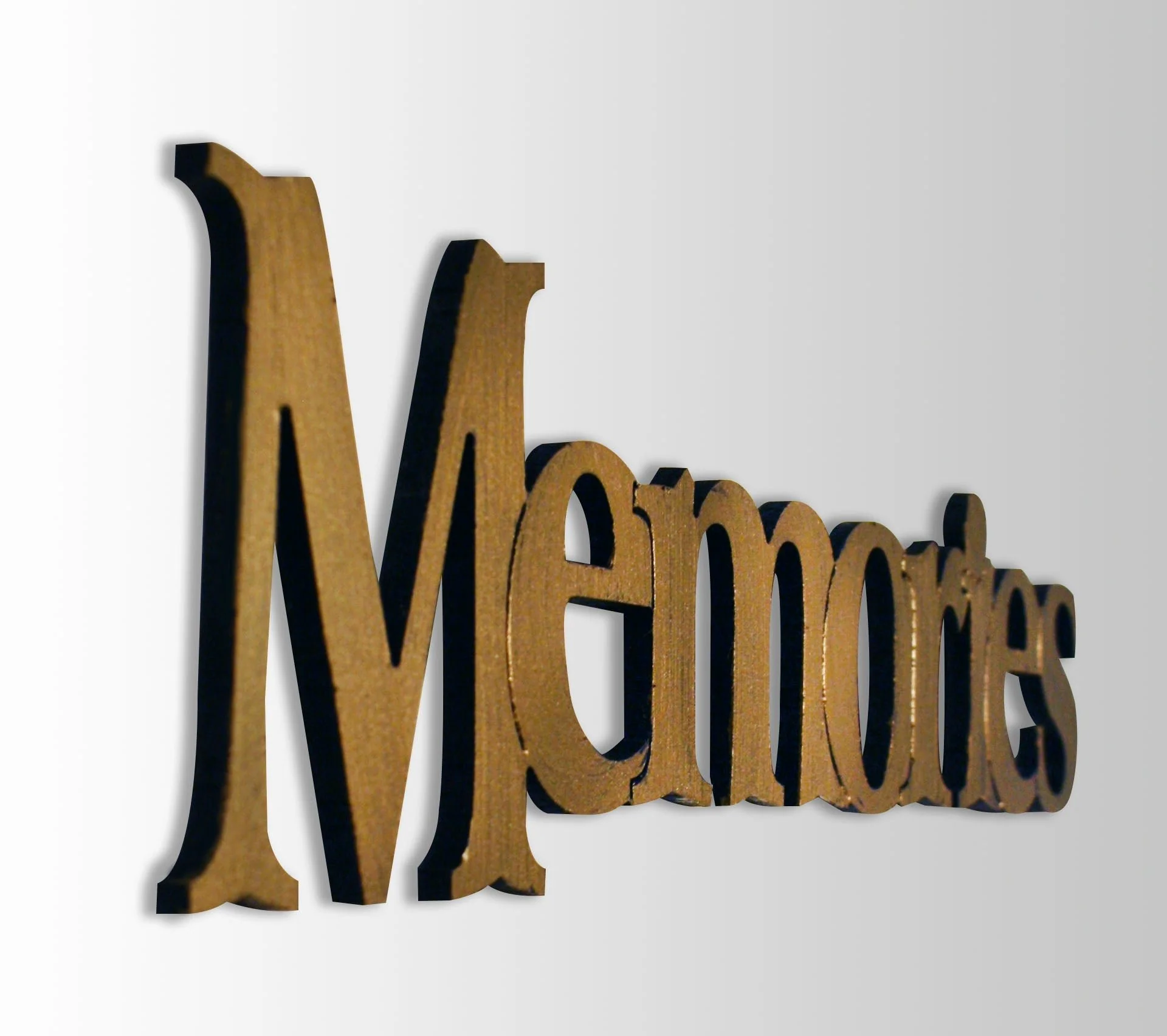 Memories Hand Painted Wall Word - Image 3