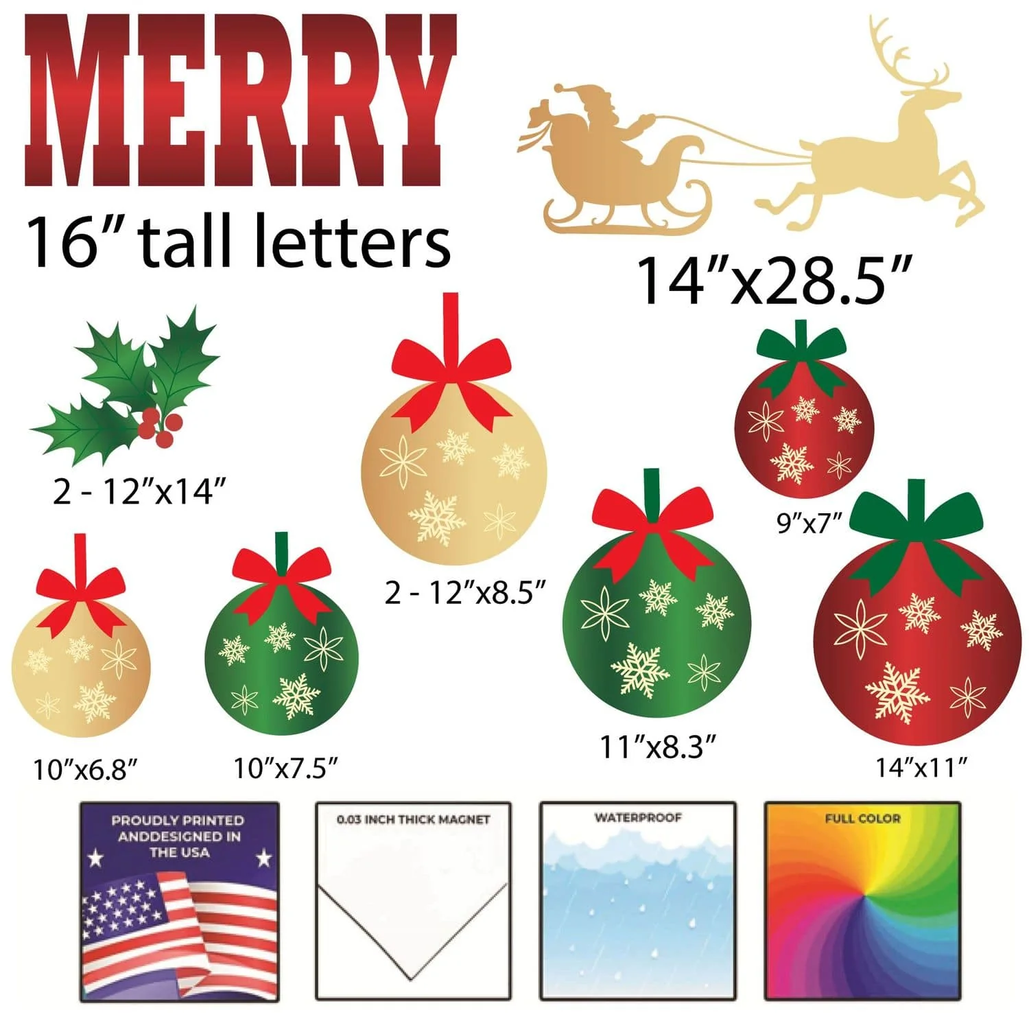Merry Christmas Garage Door Magnets - Image 4