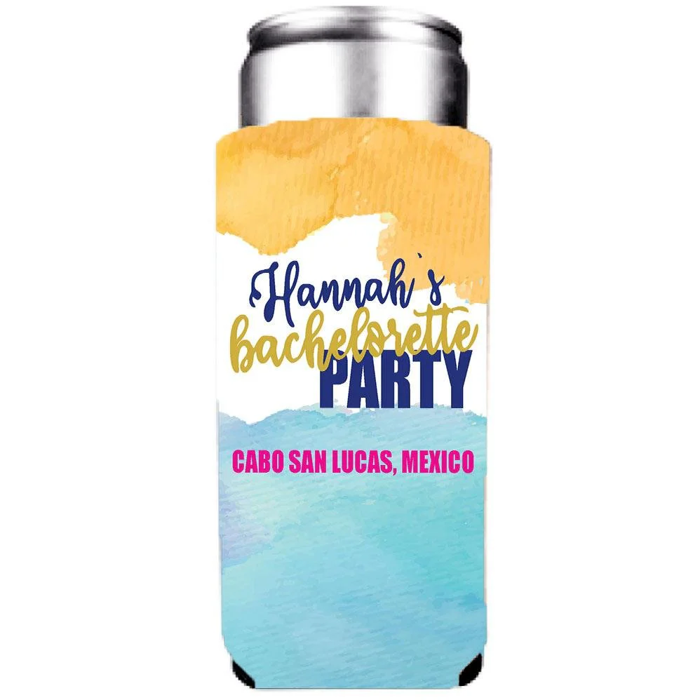 Custom Fiesta Siesta Tequila Repeat Bachelorette Can Cooler Set - Image 5