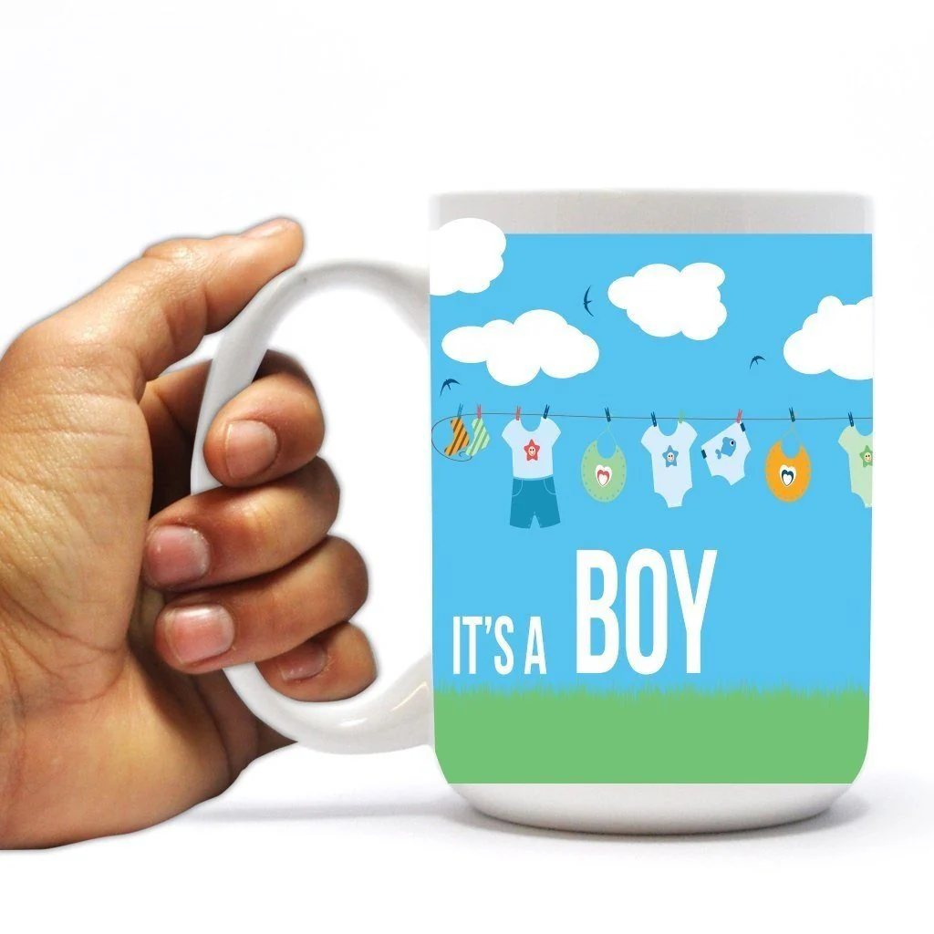 It's a Boy Baby Clothes 15 Oz Coffee Mug