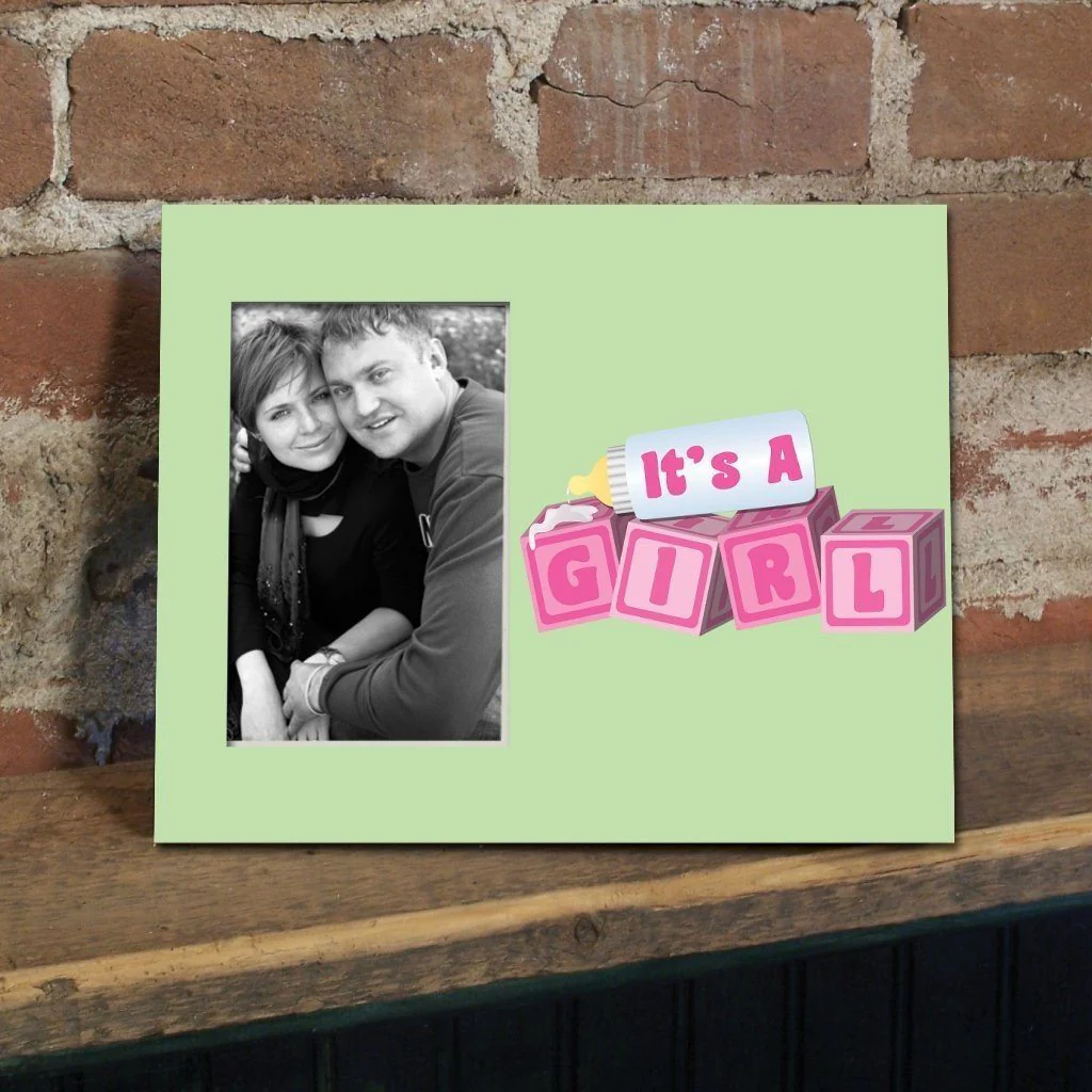 It's a Girl! Baby Blocks Picture Frame #3