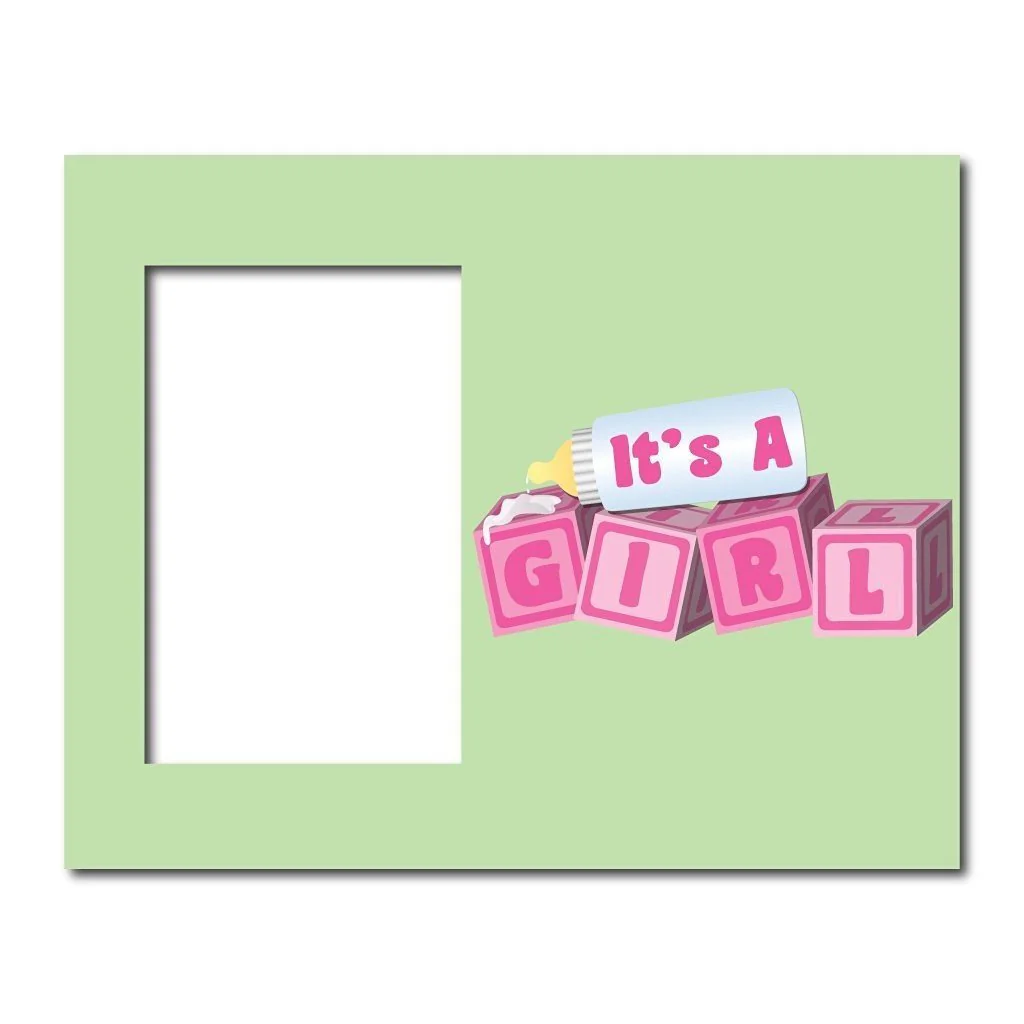 It's a Girl! Baby Blocks Picture Frame #3 - Image 2