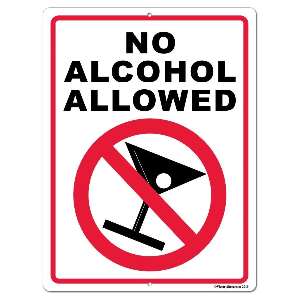 No Alcohol Allowed Sign or Sticker - Image 4