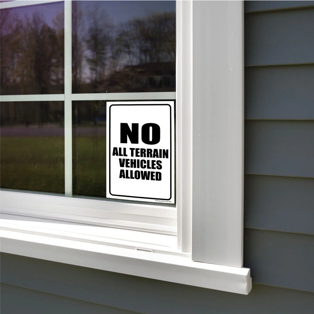 No All Terrain Vehicles Allowed on Property Sign or Sticker - Image 7
