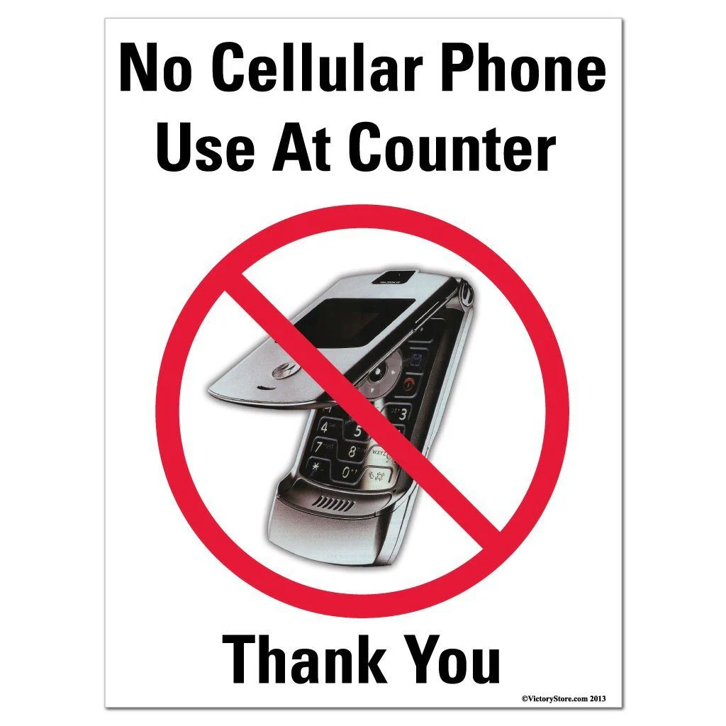 No Cellular Phone Zone Sign or Sticker - Image 2