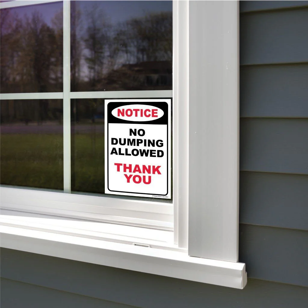 No Dumping Allowed Sign or Sticker - Image 6