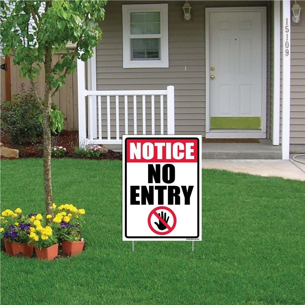 No Entry Notice Sign or Sticker - Image 3