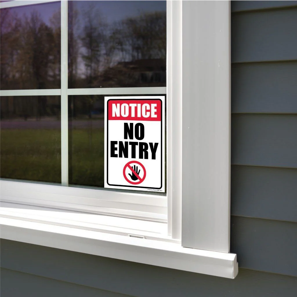 No Entry Notice Sign or Sticker - Image 6