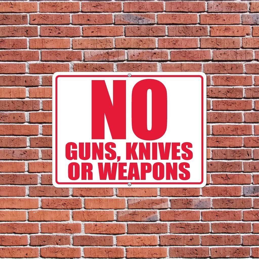 No Guns, Knives or Weapons Sign or Sticker - Image 4