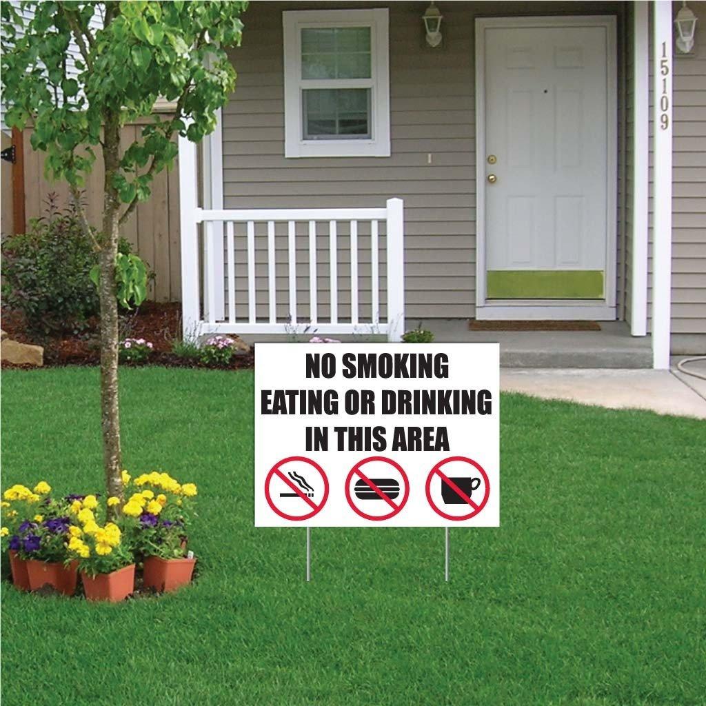 No Smoking, Eating or Drinking in This Area Sign or Sticker - Image 3