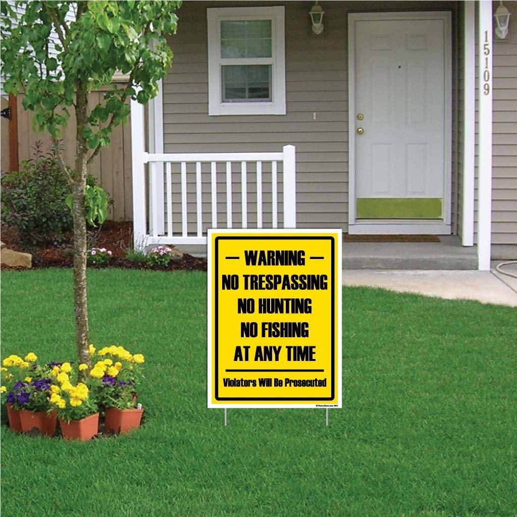 No Trespassing, No Hunting No Fishing Sign or Sticker - #1 - Image 3