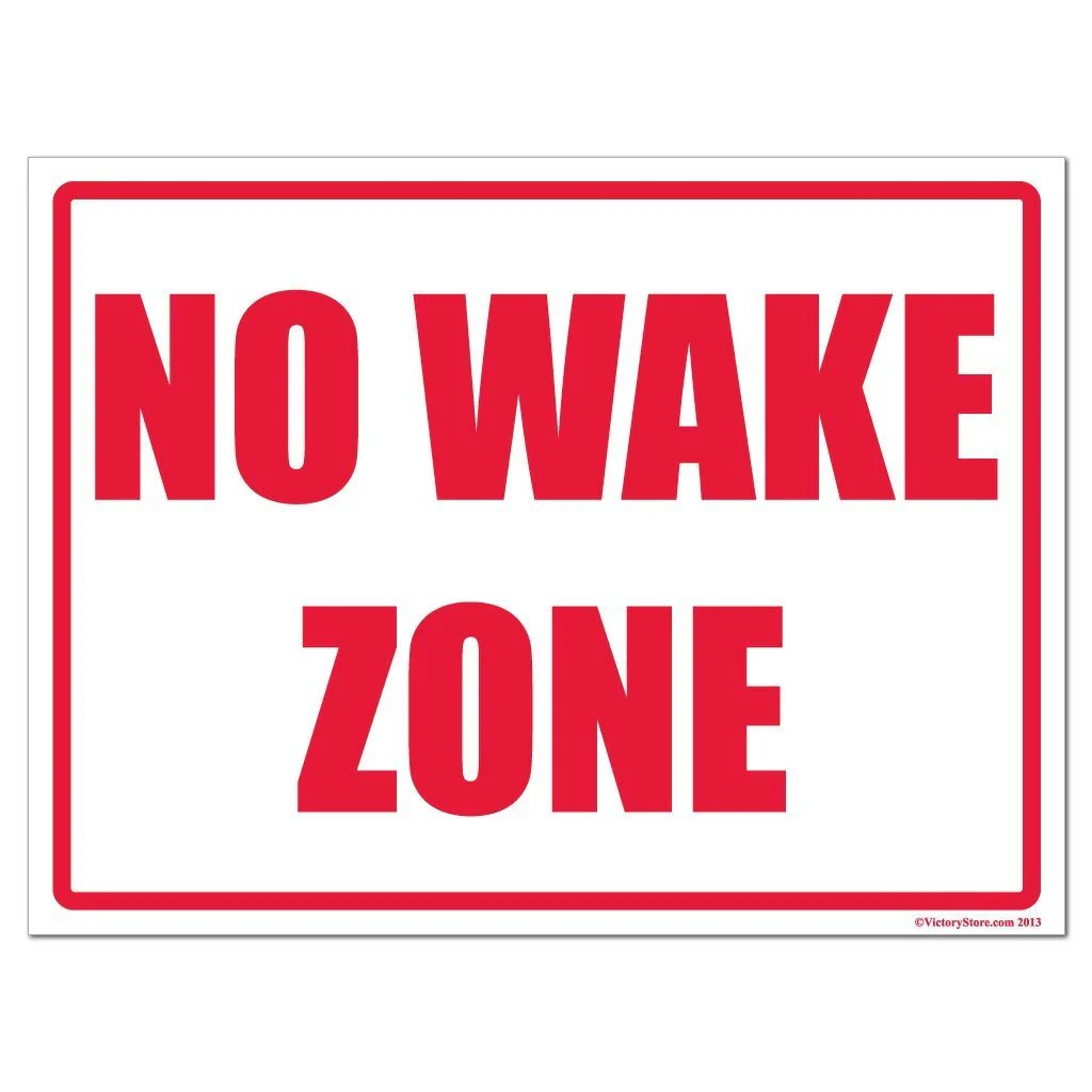 No Wake Zone Sign or Sticker - Image 2