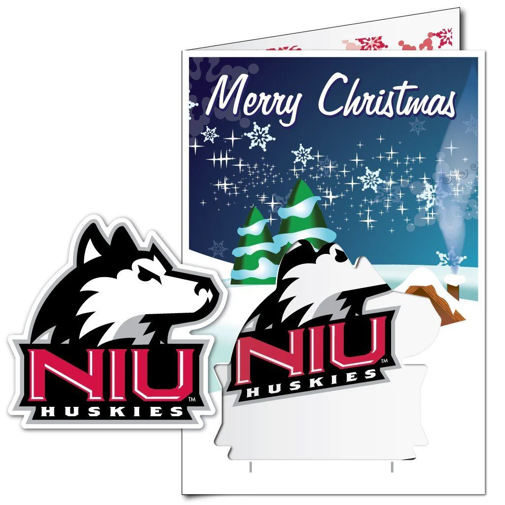 2'x3' Giant Northern Illinois Christmas Greeting Card & Yard Sign - Image 4