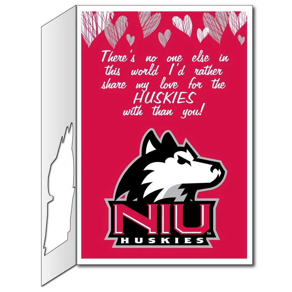 2'x3' Giant Northern Illinois Valentines Greeting Card & Yard Sign - Image 2