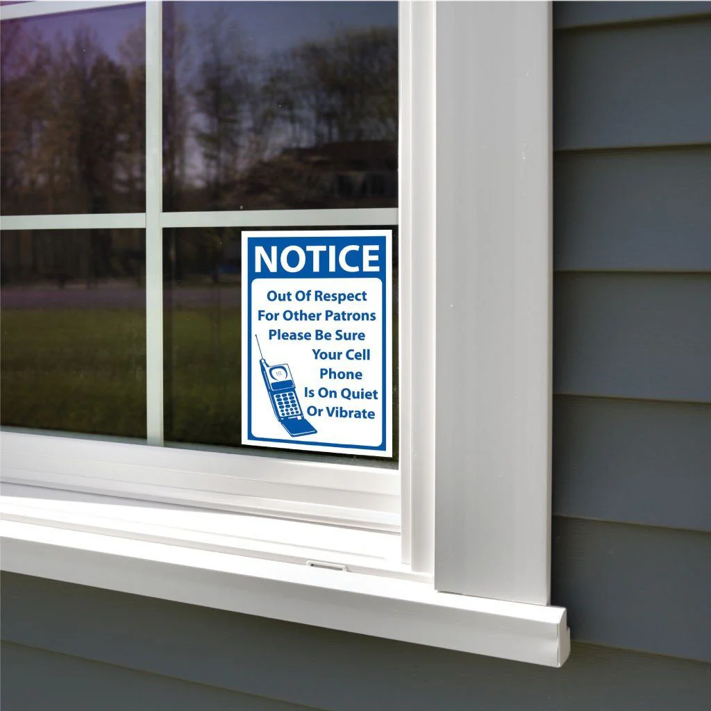 Cell Phone on Quiet or Vibrate Signage | Notice