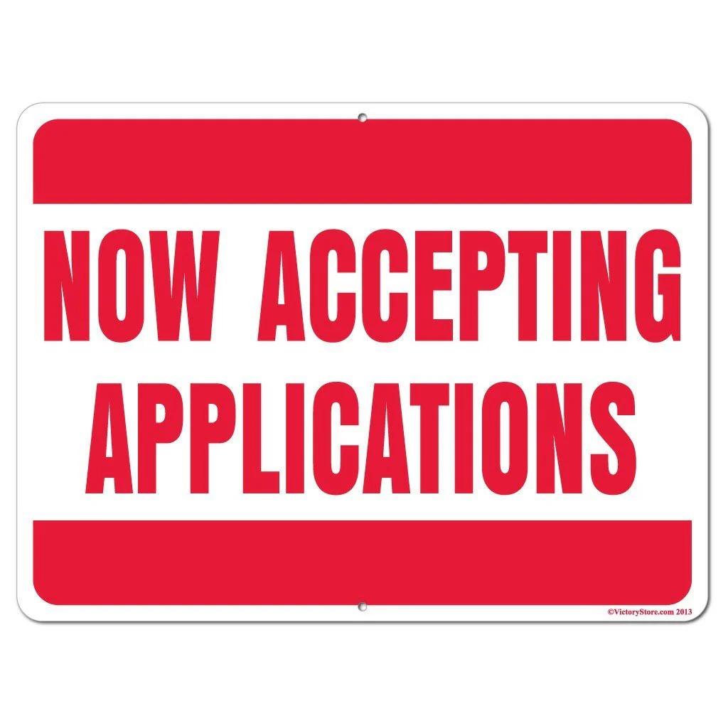 Now Accepting Applications Sign or Sticker - #4 - Image 4
