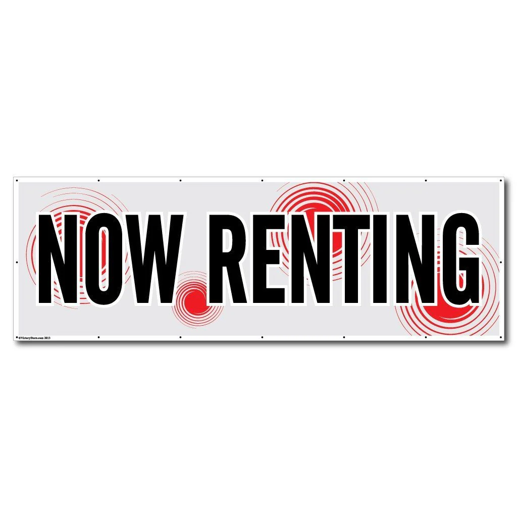 Now Renting Vinyl Banner - Image 2