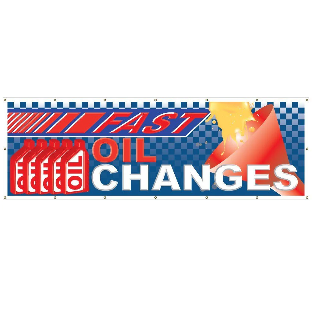 Oil Change Fast Vinyl Banner - Image 2