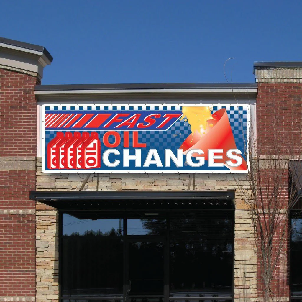 Oil Change Fast Vinyl Banner - Image 4