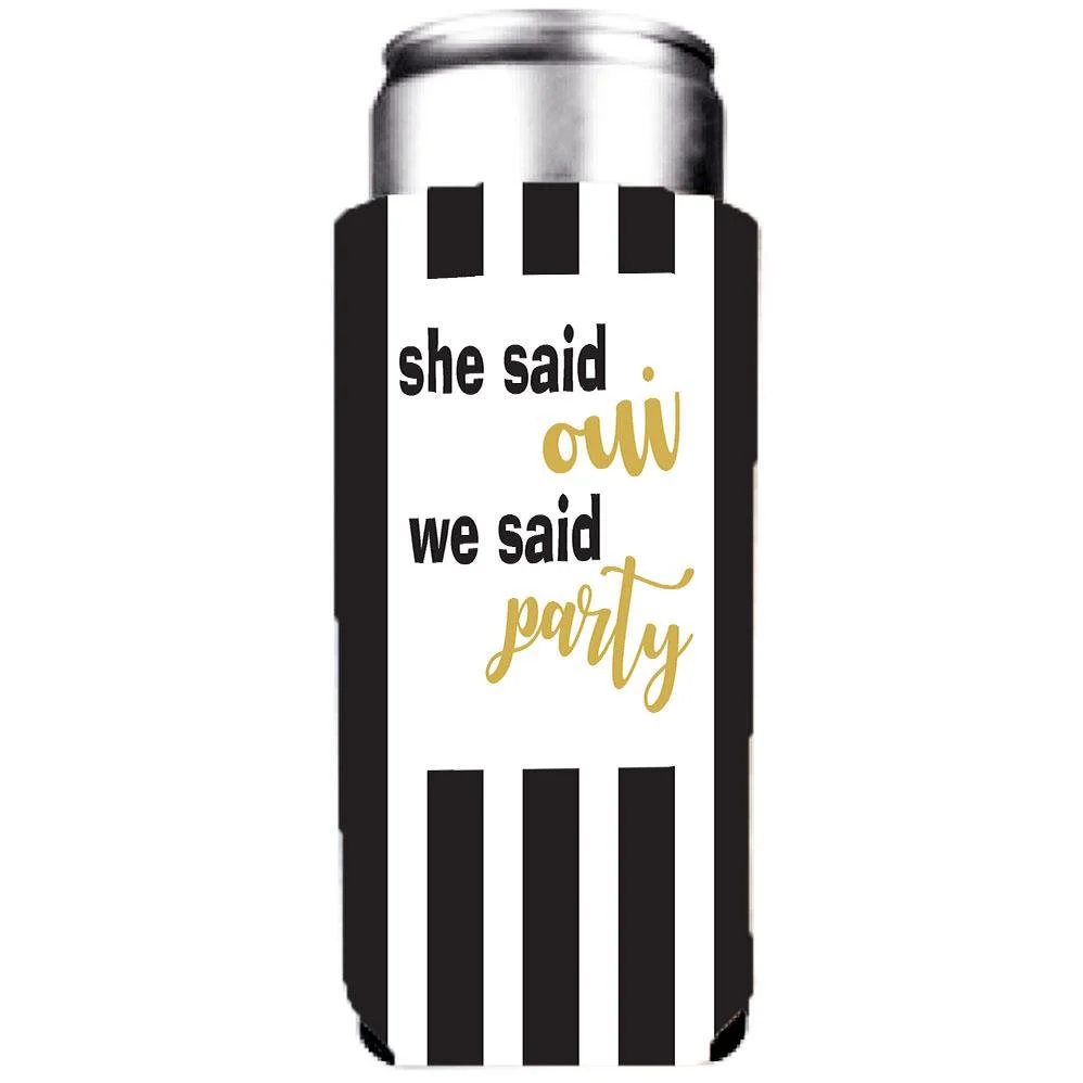 Paris Bachelorette Party Custom Can Cooler Set - Image 5