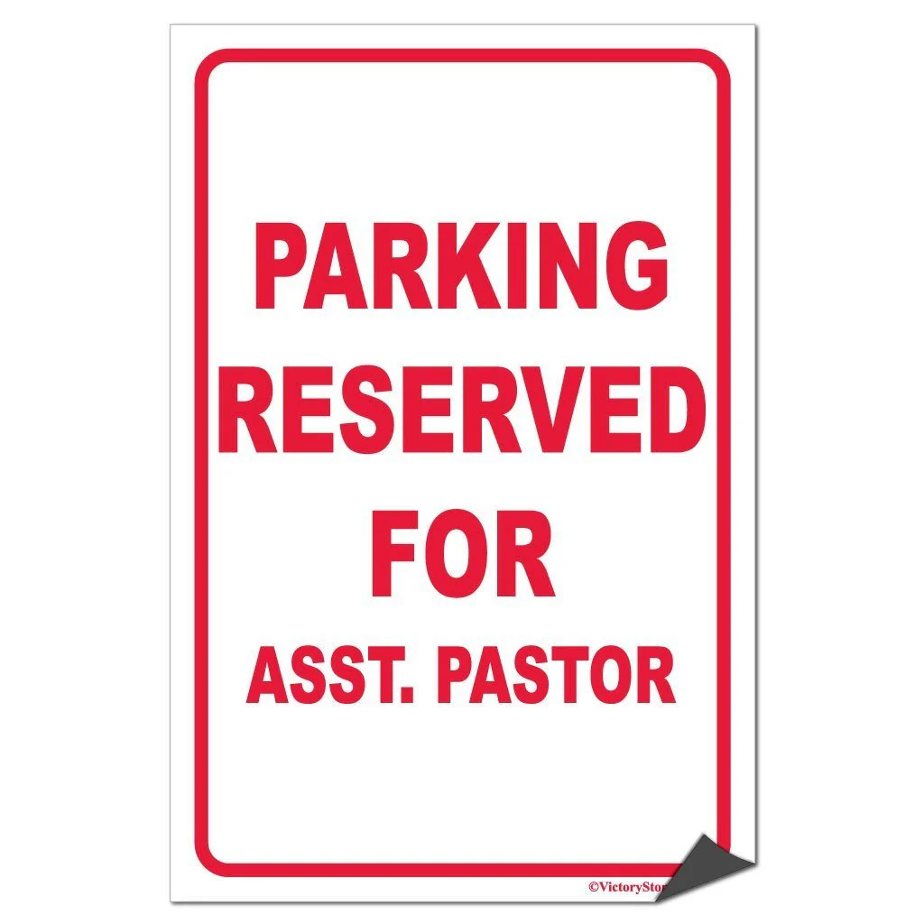 Parking Reserved for Asst. Pastor Sign or Sticker - Image 5
