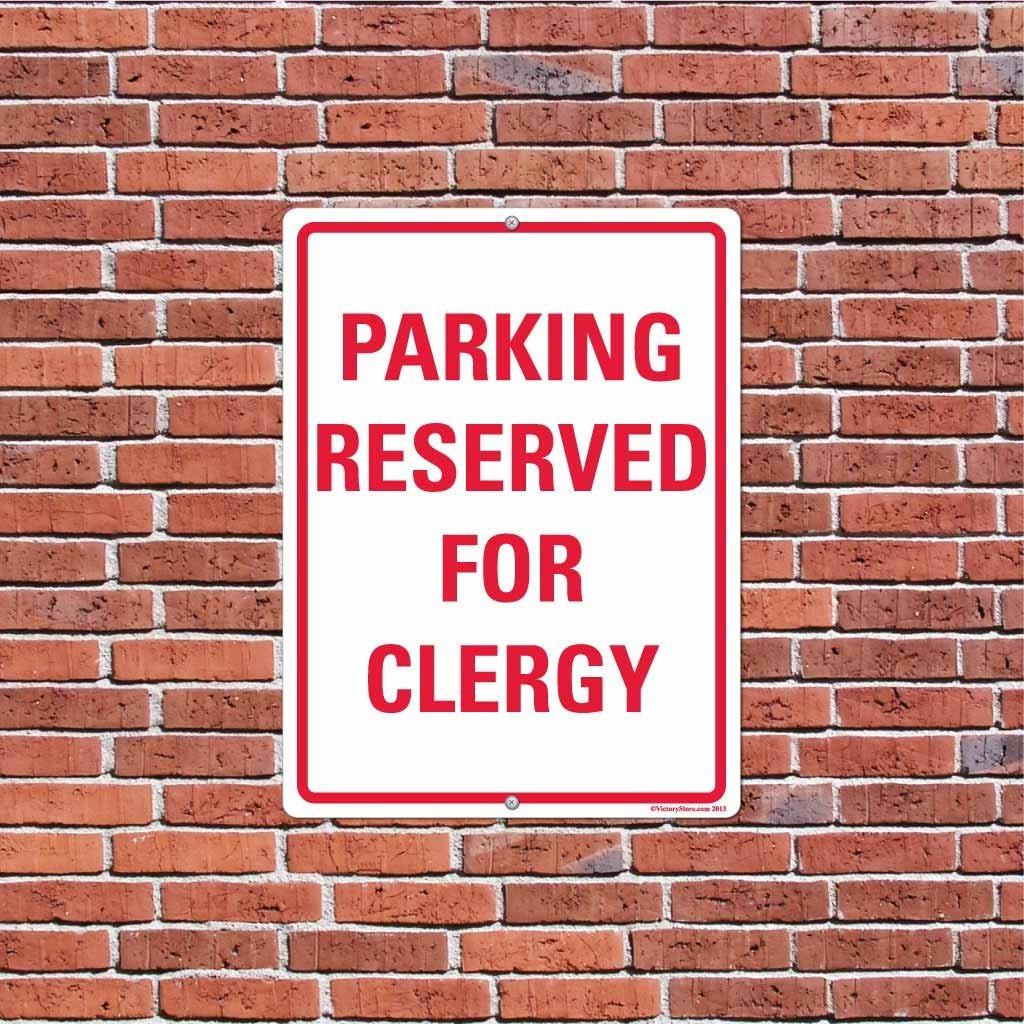 Parking Reserved for Clergy Sign or Sticker