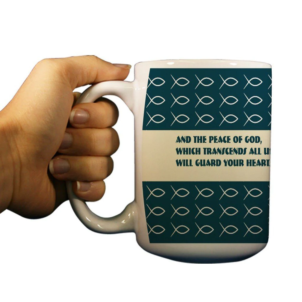 Philippians 4:7 Religious 15oz Coffee Mug