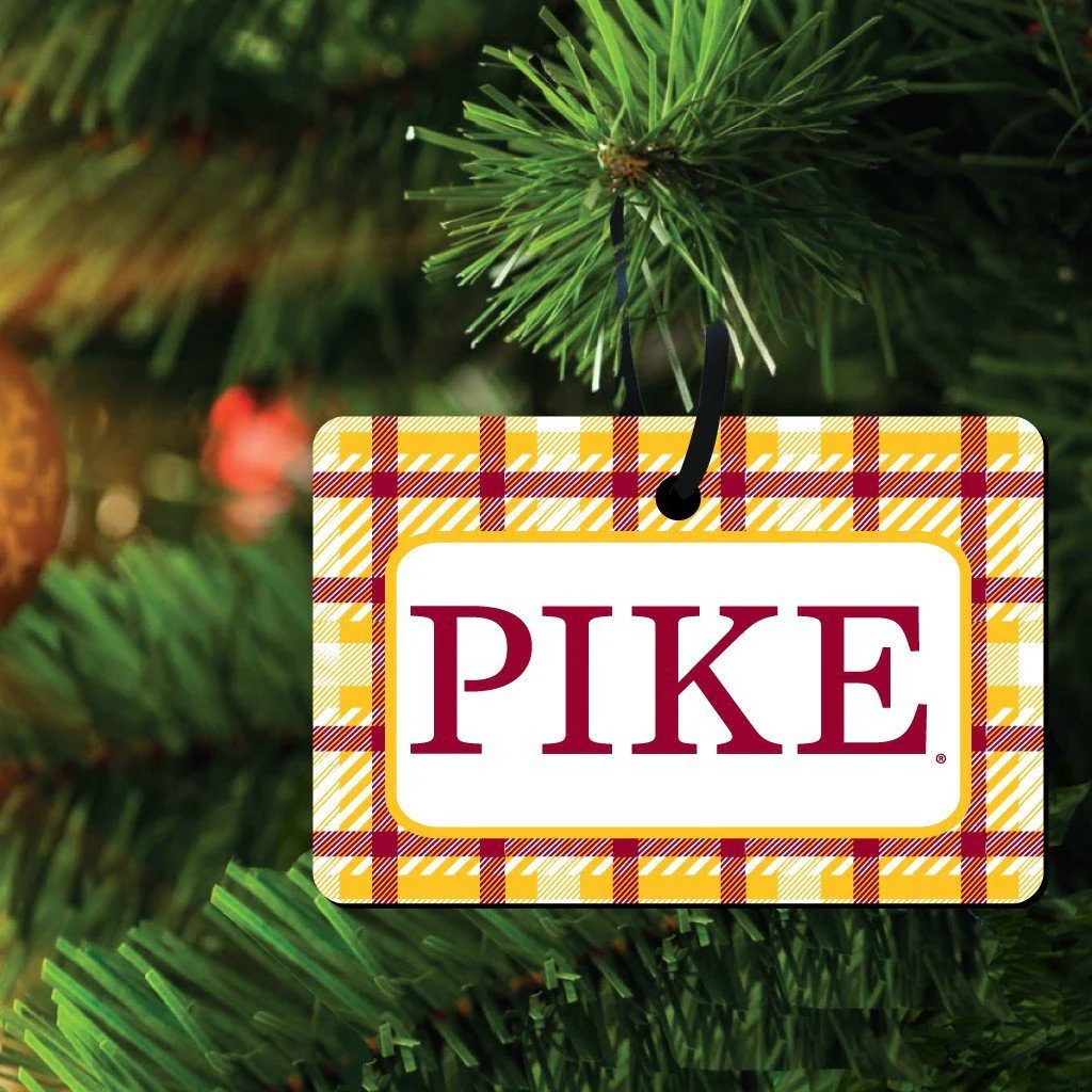 Pi Kappa Alpha Rectangle Ornament Set of 3