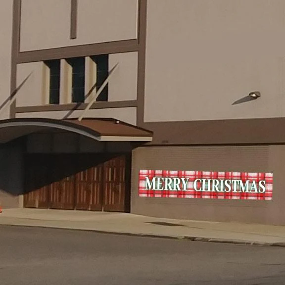 Plaid Merry Christmas Banner