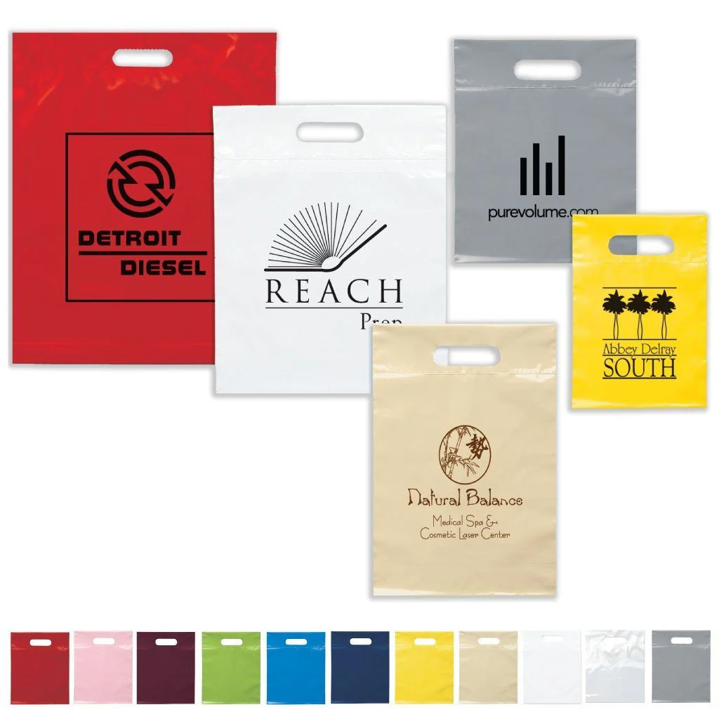 Plastic Die Cut Handle Bags | 7"W x 10.5"H