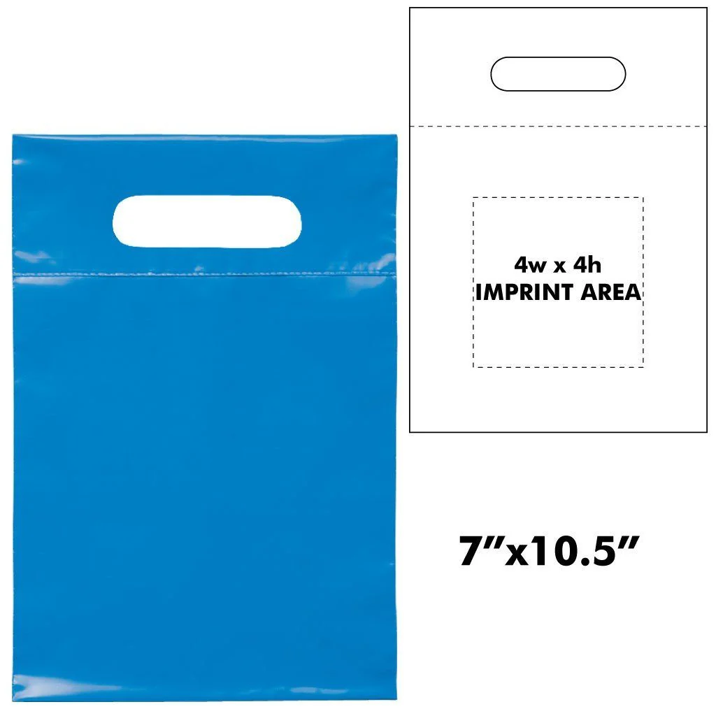 Plastic Die Cut Handle Bags | 7"W x 10.5"H - Image 3