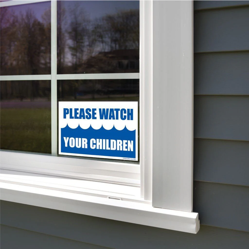 Please Watch Your Children Pool Sign or Sticker