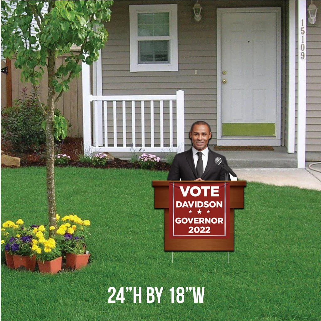 Podium Shaped Political Yard Sign - Image 3