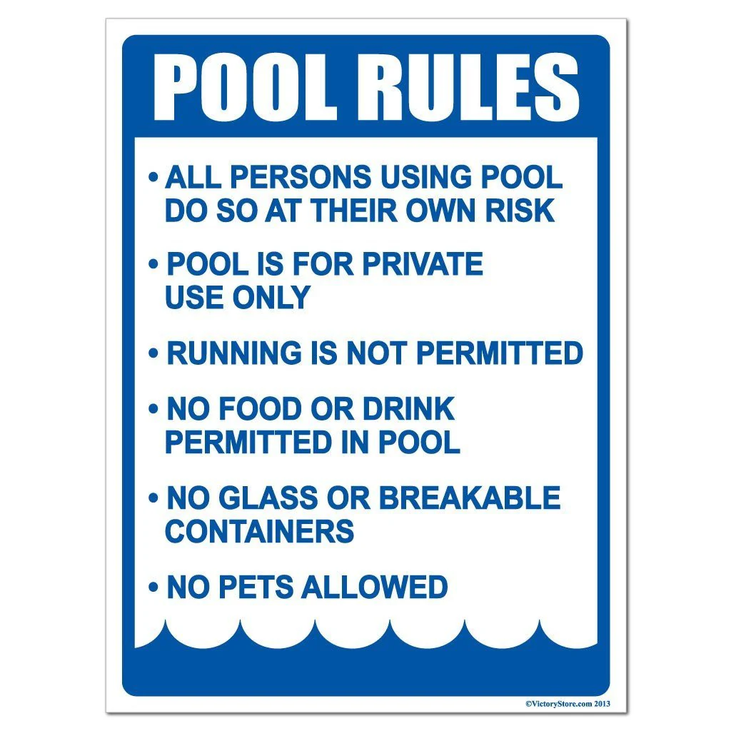 Pool Rules Sign or Sticker - #1 - Image 2