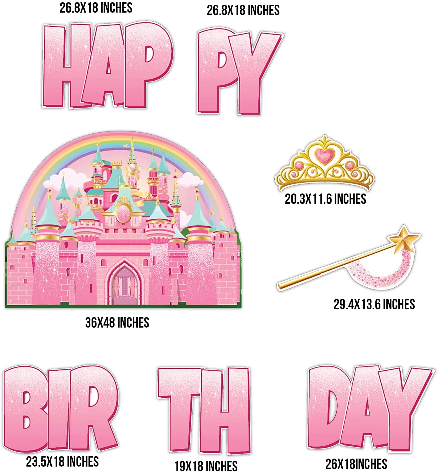 Princess Birthday Yard Signs Quick Set - Image 2